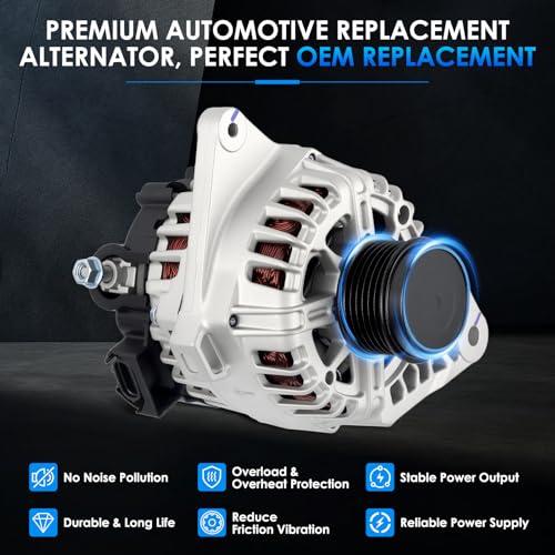 Car Alternator 11610 90A Fit for Hyundai Elantra for Kia Forte - size: #11610N, 11610 Alternator