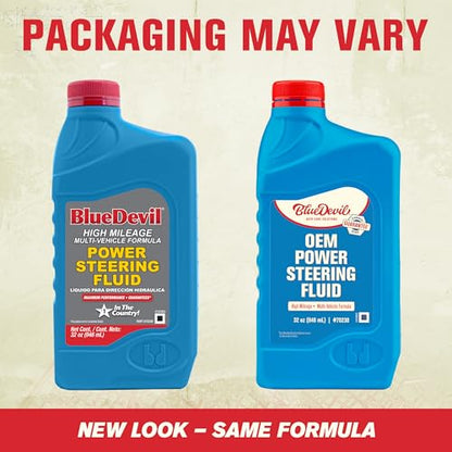 BlueDevil Products Power Steering Fluid - 1 Quart (Pack of 6) - size: 6 Pack, style: 6 Pack