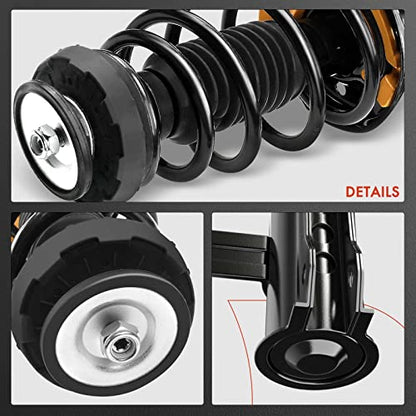 A-Premium Rear Complete Strut Assemblies with Coil Springs, Set of 2
