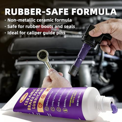 Ceramic Brake Parts Lubricant 1 oz 2 Pack High Temp Brake Caliper Grease - color: Ceramic, size: 60g