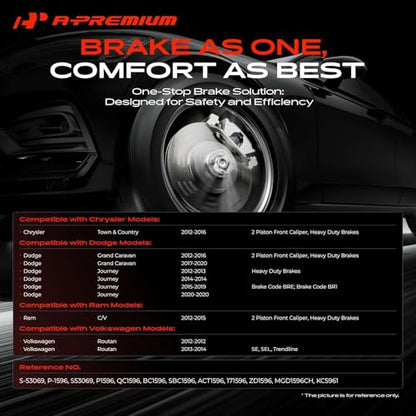 A-Premium 12.91 inch (328mm) Rear Brake Rotors & Ceramic Pads Kit, 6-Pack - style: Rear Drilled and Slotted