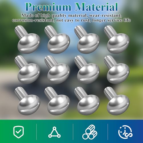 Wheel/Center Caps Screws fits 1980-1996 Ford F-150 & Bronco, 1992-1996 Van - style: 12 Pcs Screws