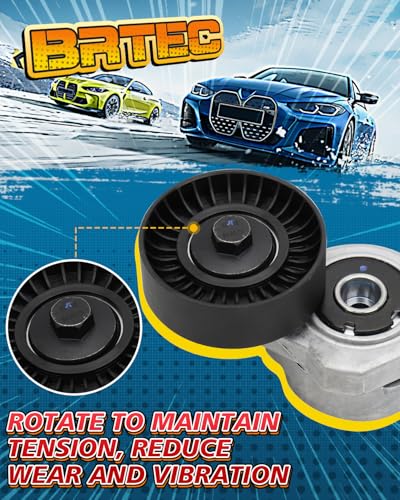 BRTEC 38114 Belt Tensioner with Pulley for 1992-2008 Ford Ranger - size: YF1Z6B209AA