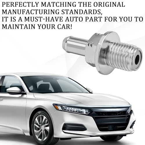 PCV Valve with Gasket, PCV Valve Kit Replacement OEM#17130-PND-A01 17130-RBB-A01, Crankcase Ventilation Valve Compatible with Honda CRV Accord Element Civic Acura ILX RSX NSX(Silver)