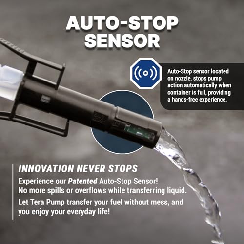TERA PUMP Automatic Battery Operated Fuel Transfer Pump - style: Auto Stop Pump (AA)