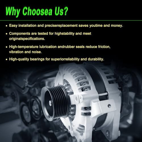 Alternator 100A Fit Toyota 04-06 Camry 04-07 Highlander 2.4L L4 - size: 2004-2006 Camry