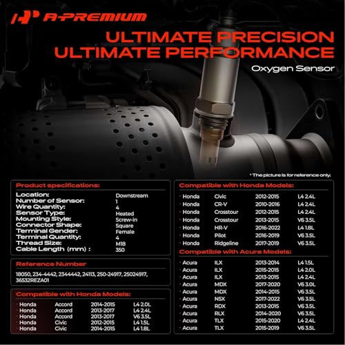 A-Premium Downstream O2 Oxygen Sensor Compatible with Honda, Acura