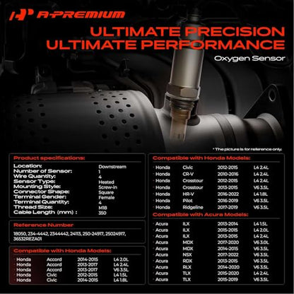 A-Premium Downstream O2 Oxygen Sensor Compatible with Honda, Acura