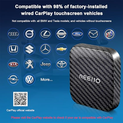 Wireless CarPlay Ai Box with Net-Flix/YouTube/TF Card Slot Convert Wired CarPlay to Wireless for 2016 and Above Original Wired CarPlay Touchscreen Car,Plug&Play Easy Setup Android Auto Car Video Box