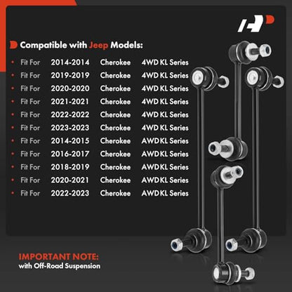A-Premium Front & Rear Sway Bar Link Stabilizer Bar End Link Kit
