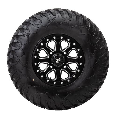 (4 Pack) 4/156 Tusk Uinta Beadlock Wheel 15x7 4.0 + 3.0 Milled/Black For YAMAHA Wolverine RMAX 2 1000 Sport 2022-2023
