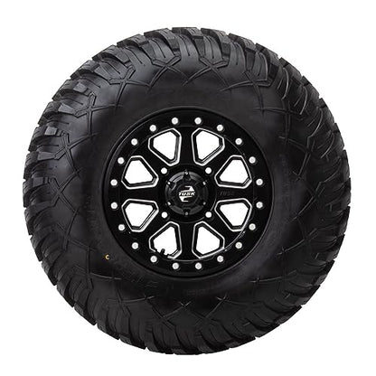 (4 Pack) 4/156 Tusk Uinta Beadlock Wheel 15x7 4.0 + 3.0 Milled/Black For YAMAHA Wolverine RMAX 4 1000 XT-R 2021-2022