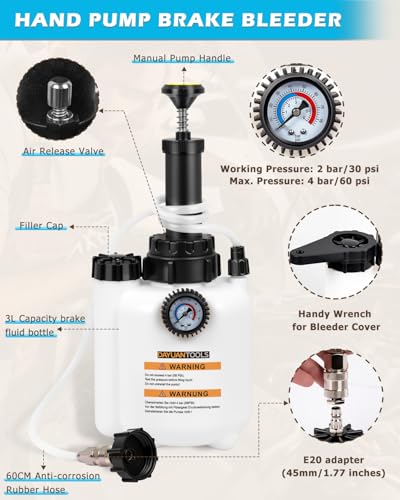 DAYUAN 3L Hand Brake Fluid Bleeder Bleeding One Man Tool Kit
