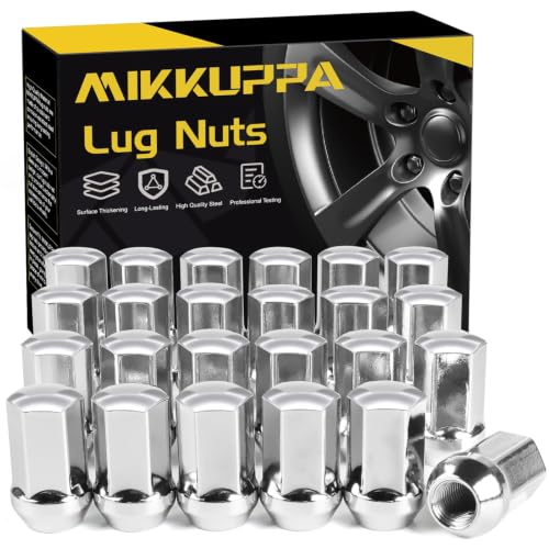 MIKKUPPA M14x1.5 Lug Nuts 24PCS, Replacement for Chevy GMC Buick OEM Wheel - color: Silver, size: 24PCS - For Chevy GMC Dodge