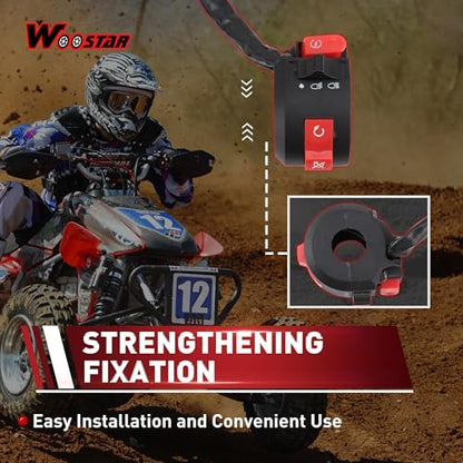 WOOSTAR 7/8" 22mm Handlebar 3 Function Right Start Switch Replacement for 2005 Taotao 110cc Quad 125cc Venom 50cc 70cc 90cc 110cc 125cc ATV Quad Pit Bike Buggy Go Kart - color: 3 Functions