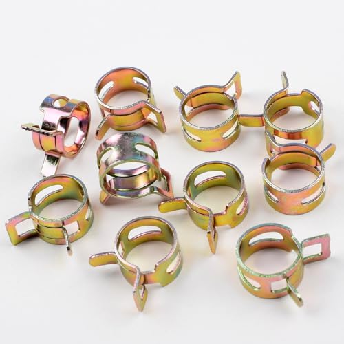 5pcs 5/16” Universal Fuel Filters with 10pcs 8mm Hose Clamps Gas Inline Fuel Filter for Motorcycles, Cars, Trucks