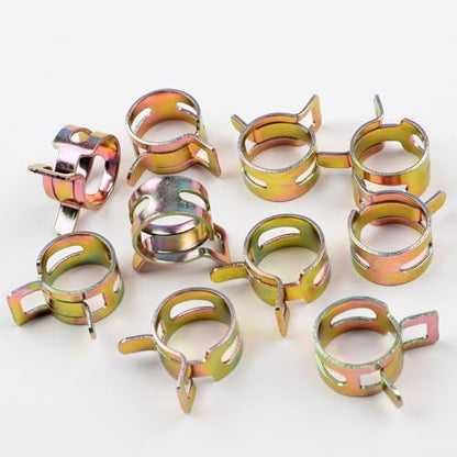 5pcs 5/16” Universal Fuel Filters with 10pcs 8mm Hose Clamps Gas Inline Fuel Filter for Motorcycles, Cars, Trucks