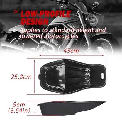 MOTO4U Oil Drain Pan Oil Change Storage Tray Container 2L for Low Profile Motorcycle Splash Repair Recovery