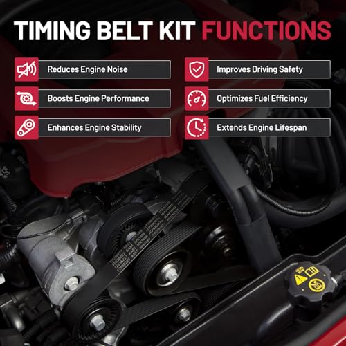 BDFHYK TCK334 Engine Timing Belt Kit with Water Pump Compatible with Audi A3 A4 TT TTS Quattro 2005-2015, Compatible with VW 2007-2010 Eos, 2006-2008 GTI, Jetta, Passat 2.0L L4 DOHC - size: TCK334