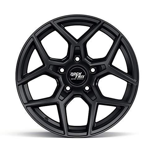 RockTrix RT105 18x9 Off-Road Wheels compatible with Toyota Tundra 2007-2021, Matte Black 5x150 Rims +12mm Offset for 33-35 Inch Tire Clearance, Fits Sequoia, Land Cruiser, And Fits Lexus LX570 - color: Matte Black, size: 18x9 +12mm offset