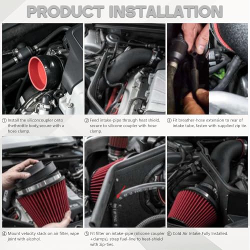 Cold Air Intake System Compatible with 2010-2016 Audi B8/B8.5 Q5 S4 S5 SQ5 3.0T V6 Increases Horsepower & Torque - size: 10-16 Audi S4/S5/Q5 B8 B8.5 3.0T
