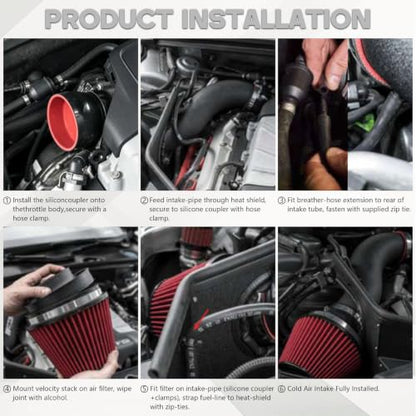 Cold Air Intake System Compatible with 2010-2016 Audi B8/B8.5 Q5 S4 S5 SQ5 3.0T V6 Increases Horsepower & Torque - size: 10-16 Audi S4/S5/Q5 B8 B8.5 3.0T