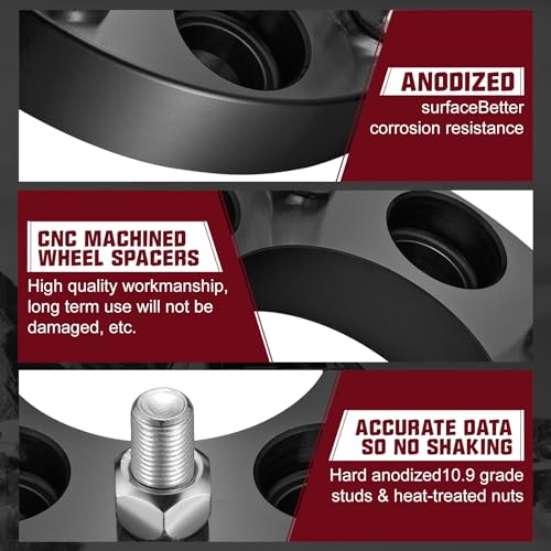 BDFHYK 5x114.3mm to 5x120mm Wheel Spacers 1 Inch for Jeep Ford 1983-2013 - size: 1 inch 5x4.75" to 5x4.5", style: Ford