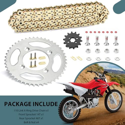 Drive Chain X-Ring & Sprockets Bolt Kit for Honda XR80R 85-03 CRF80F 04-13