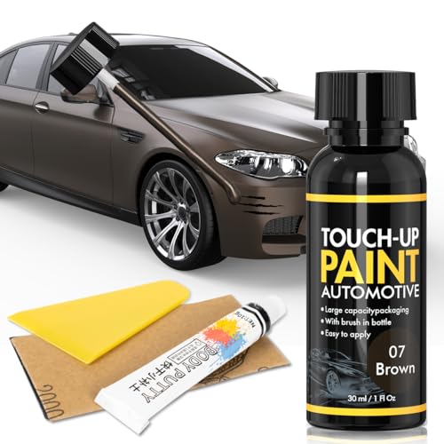 Touch Up Paint for Cars Paint Scratch Repair Kit, Automotive Paints, Quick & Easy Fix Scratch Repair for Vehicles (Brown) - color: Brown