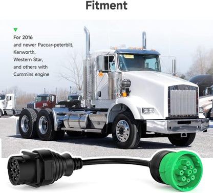 ANCEL CAN 3 - CAN 1 Heavy Duty Truck Scanner Adapter, HDOBD Cable, Black - color: Black