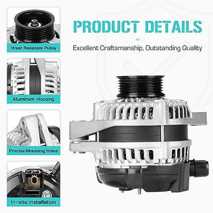New Alternator Compatible with Honda Accord EX-L 3.5L 2013 2014 2015 2016 2017 400-52569R, 104211-8270, 11671, 290-6313, 31100-5G2-A01, 31100-5G2-A01RM, AND0649