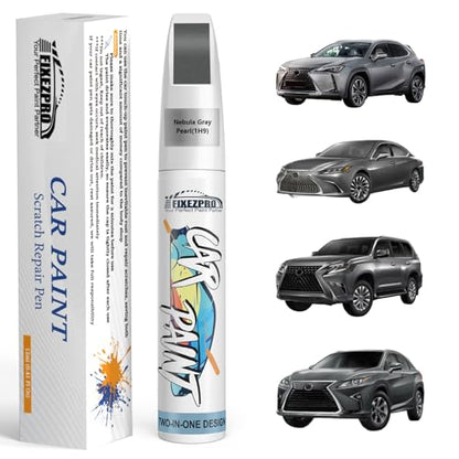 1H9 Nebula Gray Pearl Touch Up Paint for Lexus - color: Nebula Gray Pearl(1H9) for CT/ES/GS/GX/HS/IS/LS/LX/NX/RC/RC F/RX/UX, style: For lexus