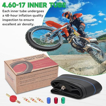 4.60-17 Motorcycle Heavy Duty Tire Inner Tube 130/70-17 Inner Tire - size: 460-17" 1pc