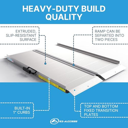 EZ-Access Traverse Aluminum Singlefold Folding Ramp, Silver, 4 ft, ATVs - size: 4 Foot, style: Singlefold