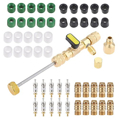 R22 R410A HVAC Valve Core Remover Installer Assortment Kit