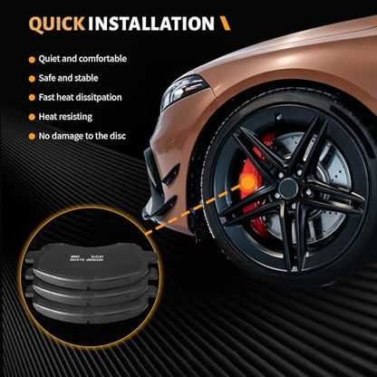 D866 Front Semi-Metallic Disc Brake Pad Set Fit For Jeep Compass/Patriot 2007-2008,For Dodge Caliber 2008-2009 R/T, For Chrysler Sebring 2001-2003, For Mitsubishi Eclipse/Galant 2001-2012 - style: HZ866