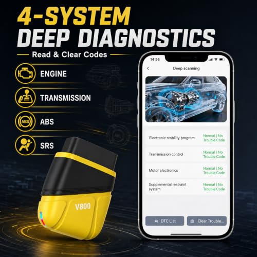 LEE-3 OBD2 Bluetooth Scanner Engine AT ABS SRS Four-System Code Reader
