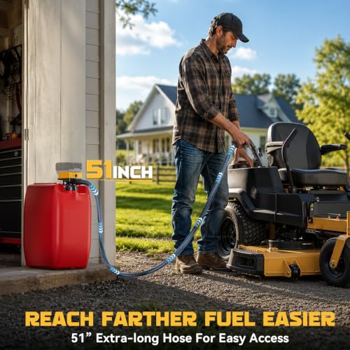 Cordless Fuel Transfer Pump Compatible with DeWalt 20V & Milwaukee 18V - color: Black