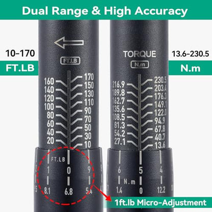 Click Torque Wrench, Dual-Direction Adjustable 72 Tooth Ratchet, ±3% Accuracy, Small Torque Wrench for Bike, Motorcycle and Car Repair (1/2", 6PCS) - size: 1/2", 6PCS