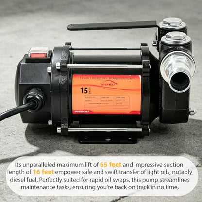 12V DC Fuel Transfer Pump 16GPM with Explosion-proof