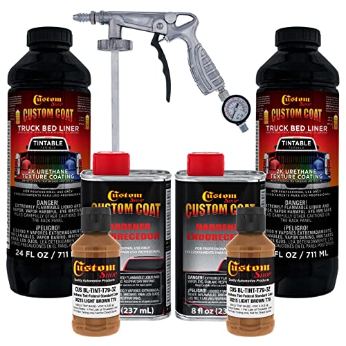 Custom Coat Light Brown Spray-On Urethane Truck Bed Liner Kit, 2 Quarts