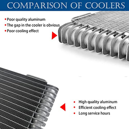 Transmission Cooler 40,000 GVW Trans Cooler Low Pressure Drop LPD47391 with Mounting Hardware 47391 Silver - color: silver