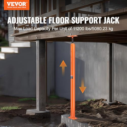 VEVOR House Floor Jack, 54"-150" Height Range 11200 lbs Max Load Capacity - size: 54"-150"