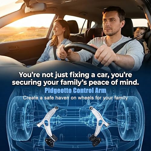 Pidgeotto Front Lower Control Arm Assembly w Ball Joints - compatible with FORD FOCUS 2012-2018 SE SEL S (Excludes 15" Wheels& ST) /C-MAX 2013-2018- Replaces K622753 K622788-Left&Right Kit-2PCS