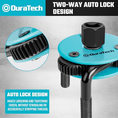 DURATECH 3-Jaw Adjustable Oil Filter Wrench, 3" to 5.51"(76mm to 140mm) - size: 3 to 5.51 Inches