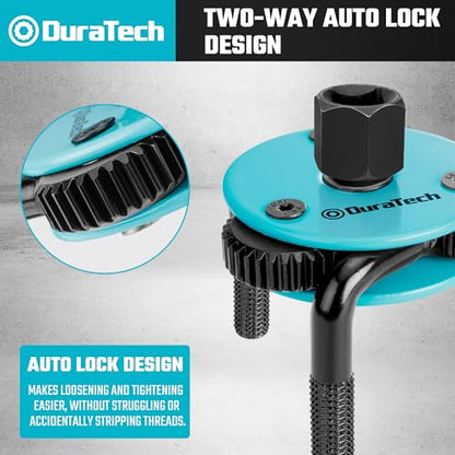 DURATECH 3-Jaw Adjustable Oil Filter Wrench, 3" to 5.51"(76mm to 140mm) - size: 3 to 5.51 Inches