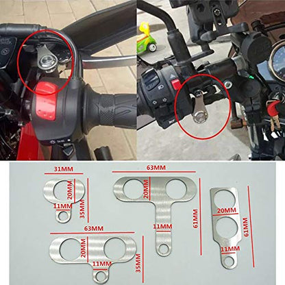 Rayana Universal Stainless Steel LED Motorcycle Switch ON-Off Handlebar Adjustable Mount Waterproof Switches Button DC12V Fog Light (Color : C-Bule)