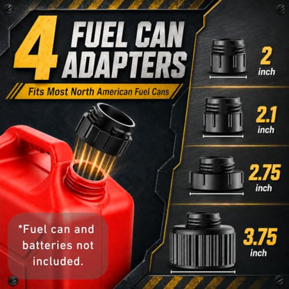 MISFANS Cordless Fuel Transfer Pump, Auto-Stop, Hand Trigger Nozzle - color: Yellow Black