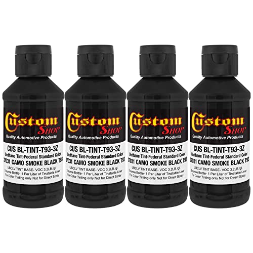 Custom Coat 3 Ounce, Camo Smoke Black, Bedliner Tint Concentrate, 4 Pack - color: Camo Smoke Black, size: 3-Ounce (Pack of 4)