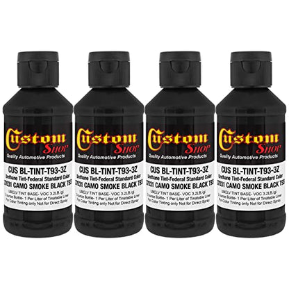 Custom Coat 3 Ounce, Camo Smoke Black, Bedliner Tint Concentrate, 4 Pack - color: Camo Smoke Black, size: 3-Ounce (Pack of 4)